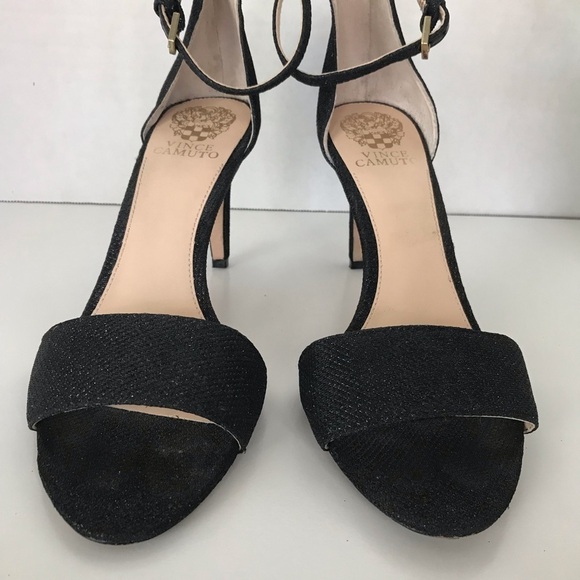 Vince Camuto Court Black Ankle Strap Sandals - Picture 7 of 14